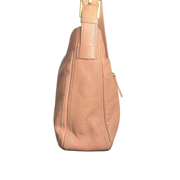 Stone Mountain Pink Leather Shoulder Bag Hobo Purse with Pockets - Picture 6 of 15